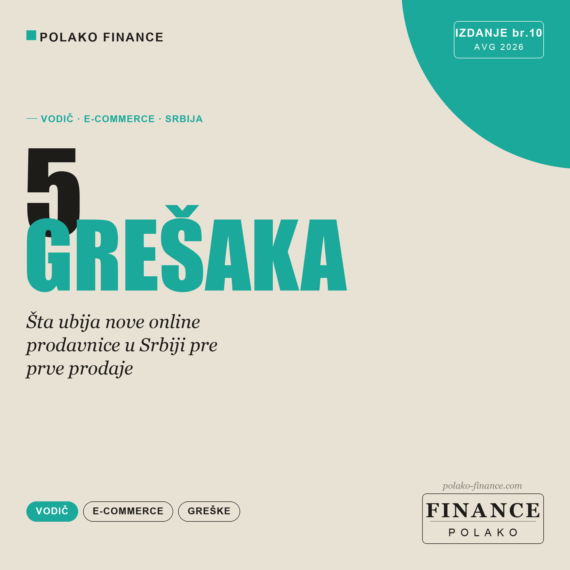 5 grešaka koje ubijaju nove online prodavnice u Srbiji pre prve prodaje